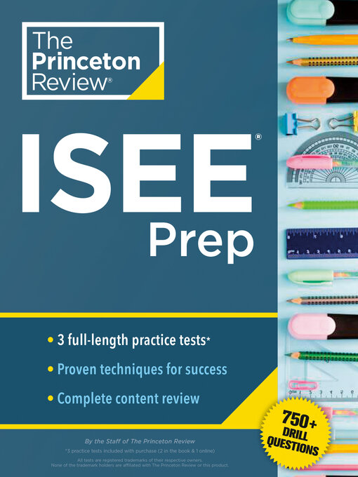 Title details for Princeton Review ISEE Prep by The Princeton Review - Wait list